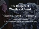 Greed, Ambition, and the Dangers Within